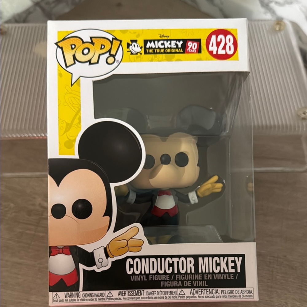 Funko Conductor Mickey Vinyl Figure in Black, White, and Red
